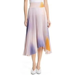A.L.C. Pleated Skirt in Purple and Orange